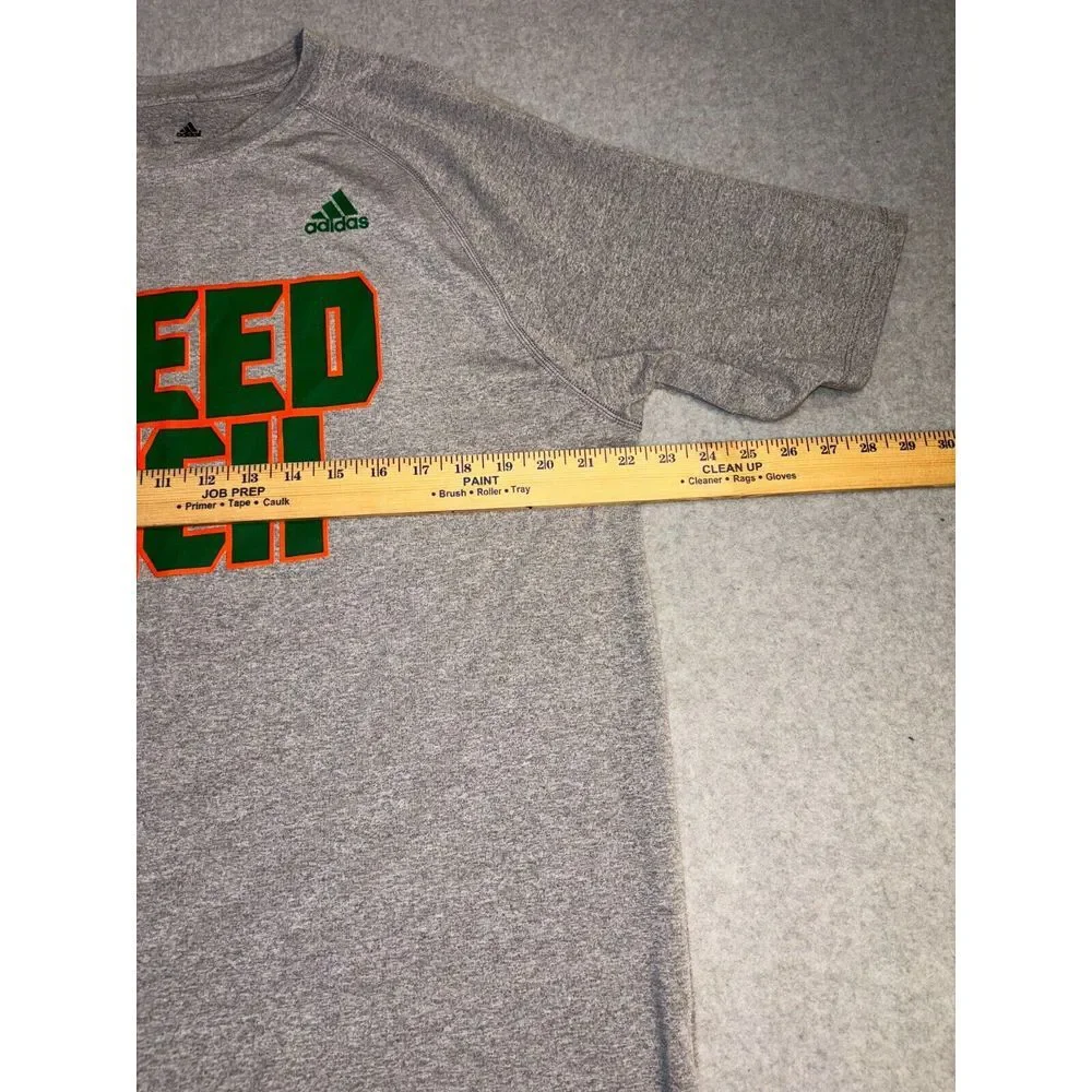 adidas Tee Shirt Mens Large Gray Climaire Speed Rich Short Sleeve State Champion